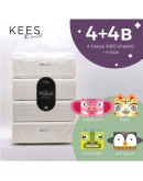 【Ready Stock】KEES World 3-ply Soft Facial Tissue (4packs + 4 random box)